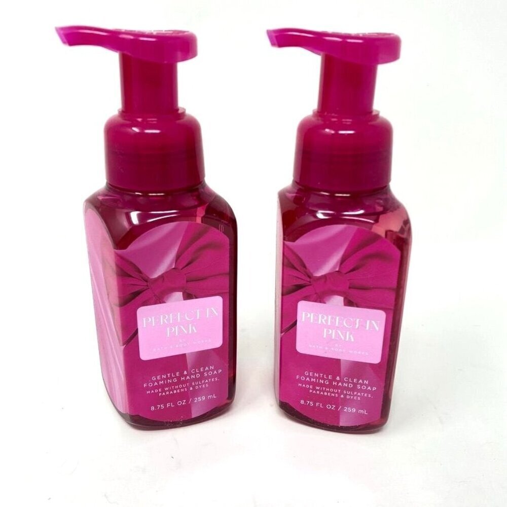 Bath & Body Works Perfect In Pink Foaming Hand Soap 8.75 Fl Oz Set of 2